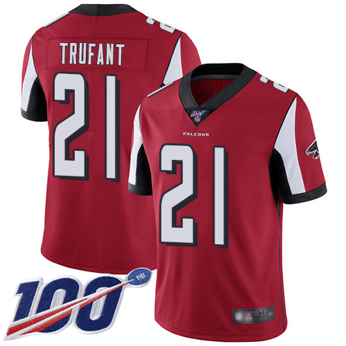 Atlanta Falcons Limited Red Men Desmond Trufant Home Jersey NFL Football 21 100th Season Vapor Untouchable